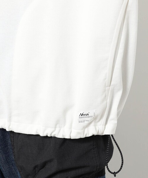 NANGA(ナンガ)の「NANGA別注ドローコードロングスリーブTシャツ(Tシャツ/カットソー・メンズ・ホワイト/グレー/ブラック・S/M/L)」の12枚目の写真