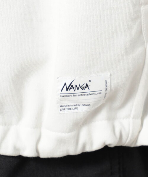 NANGA(ナンガ)の「NANGA別注ドローコードロングスリーブTシャツ(Tシャツ/カットソー・メンズ・ホワイト/グレー/ブラック・S/M/L)」の14枚目の写真