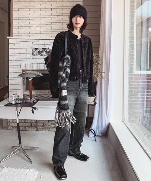 NOWLE（ノウル）の「【NOWLE】コーデュロイ ノーカラー ブルゾン / スナップボタン 裾ドローコード ジャケット（ノーカラージャケット・メンズ・ブラック/グレー・X-LARGE/LARGE/MEDIUM）」の17枚目の写真
