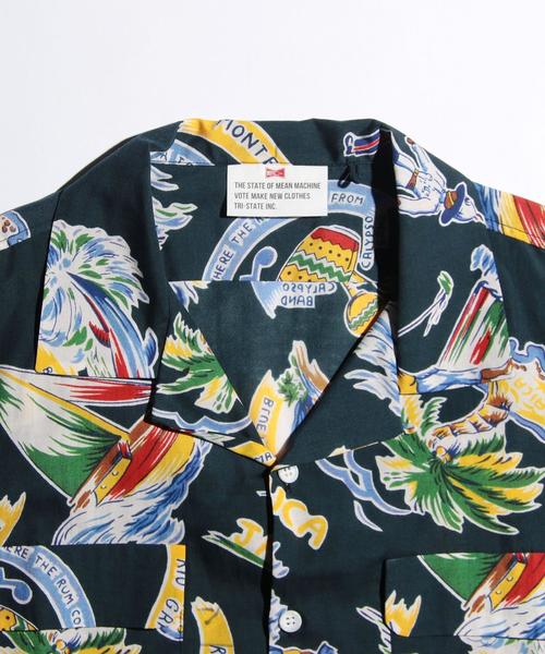 VOTE MAKE NEW CLOTHES（ボートメイクニュークローズ）の「＜VOTE MAKE NEW CLOTHES＞ JAMAICATION SHIRTS/シャツ（シャツ/ブラウス・メンズ・ホワイト/ネイビー・MEDIUM/SMALL）」の4枚目の写真