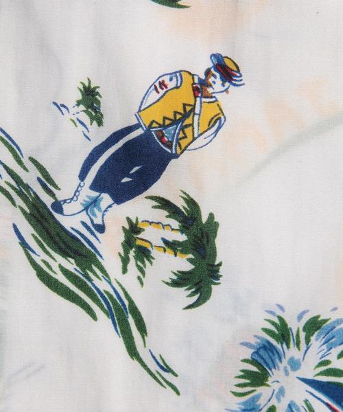 VOTE MAKE NEW CLOTHES（ボートメイクニュークローズ）の「＜VOTE MAKE NEW CLOTHES＞ JAMAICATION SHIRTS/シャツ（シャツ/ブラウス・メンズ・ホワイト/ネイビー・MEDIUM/SMALL）」の3枚目の写真