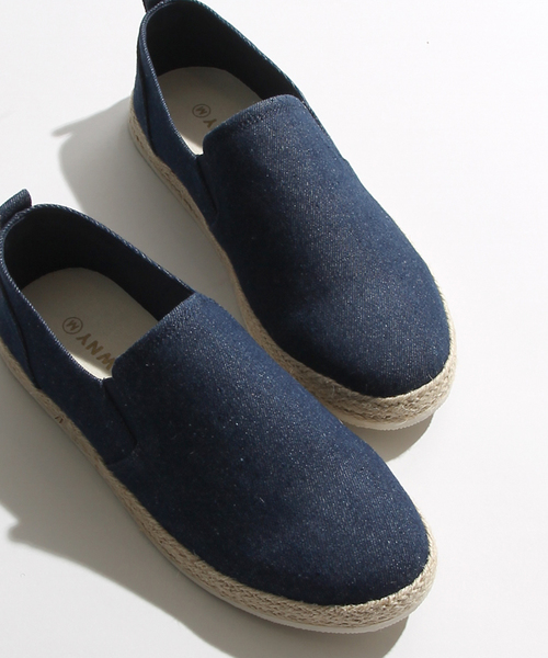 WEGO（ウィゴー）の「WEGO/ジュートソールスリッポン（スリッポン・メンズ・ブラック/ブルー系その他2/ホワイト/その他1/その他2/ブルー系その他/ダークインディゴブルー/ライトインディゴブルー・MEDIUM/LARGE）」の3枚目の写真