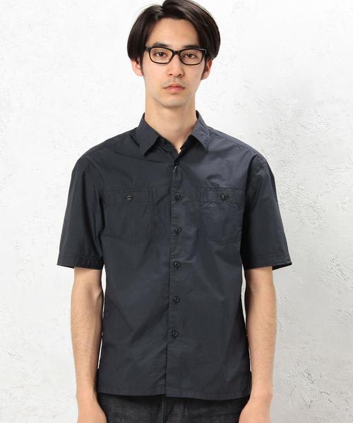 green label relaxing(グリーンレーベルリラクシング)の「SC C/NY WEATHER S/S シャツ(シャツ/ブラウス・メンズ・ネイビー/オリーブ・SMALL/LARGE/MEDIUM)」の14枚目の写真