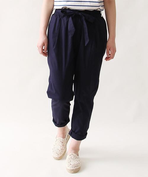 coen（コーエン）の「ブロードウエストリボンテーパードパンツ（その他パンツ・レディース・ブラック/ネイビー・LARGE/MEDIUM）」の18枚目の写真