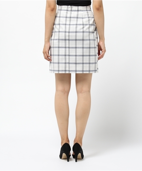 TRUDEA(トルディア)の「(日本製)チェックタイトスカート(スカート・レディース・ホワイト/ネイビー/グレー・SMALL/LARGE/MEDIUM)」の11枚目の写真