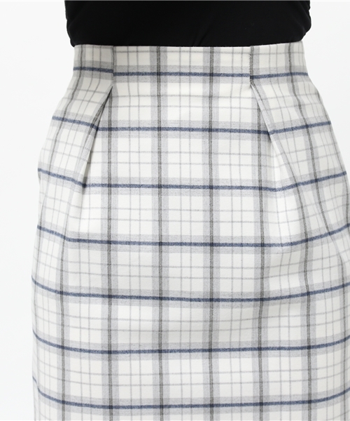 TRUDEA(トルディア)の「(日本製)チェックタイトスカート(スカート・レディース・ホワイト/ネイビー/グレー・SMALL/LARGE/MEDIUM)」の12枚目の写真