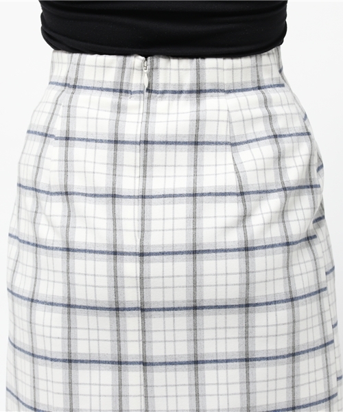 TRUDEA(トルディア)の「(日本製)チェックタイトスカート(スカート・レディース・ホワイト/ネイビー/グレー・SMALL/LARGE/MEDIUM)」の13枚目の写真