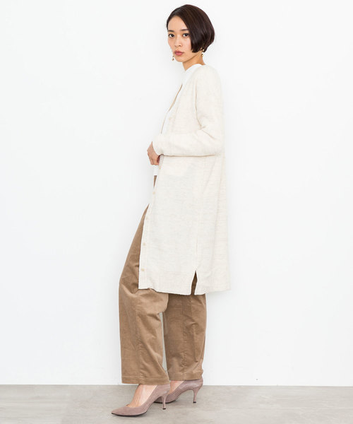 STUDIOUS(ステュディオス)の「2wayニットワンピース(カーディガン/ボレロ・レディース・オフホワイト/ブラック/バーガンディー・FREE)」の2枚目の写真