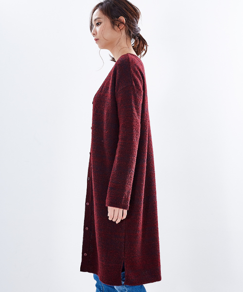 STUDIOUS(ステュディオス)の「2wayニットワンピース(カーディガン/ボレロ・レディース・オフホワイト/ブラック/バーガンディー・FREE)」の21枚目の写真