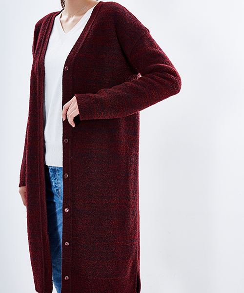 STUDIOUS(ステュディオス)の「2wayニットワンピース(カーディガン/ボレロ・レディース・オフホワイト/ブラック/バーガンディー・FREE)」の12枚目の写真