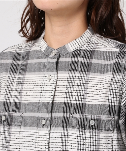 LBC(エルビーシー)の「モールチェックワンピース(シャツワンピース・レディース・ダークグリーン/ホワイト・MEDIUM/LARGE)」の7枚目の写真