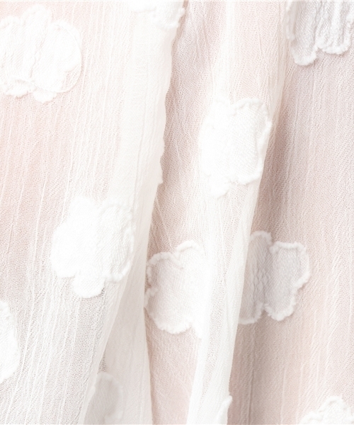 merlot plus（メルロープリュス）の「花ドット柄レースアンブレラスリーブブラウス5798（シャツ/ブラウス・レディース・ホワイト/ネイビー/ブラック・FREE）」の11枚目の写真