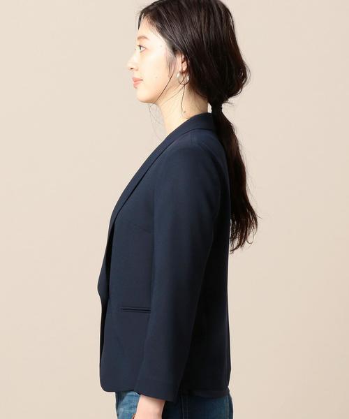 BEAUTY&YOUTH UNITED ARROWS（ビューティーアンドユースユナイテッドアローズ）の「BY ジョーゼット9分袖ジャケット ◆（テーラードジャケット・レディース・ブラック/ナチュラル/ネイビー・FREE）」の6枚目の写真