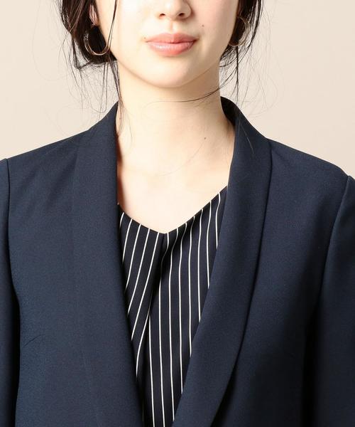 BEAUTY&YOUTH UNITED ARROWS（ビューティーアンドユースユナイテッドアローズ）の「BY ジョーゼット9分袖ジャケット ◆（テーラードジャケット・レディース・ブラック/ナチュラル/ネイビー・FREE）」の8枚目の写真