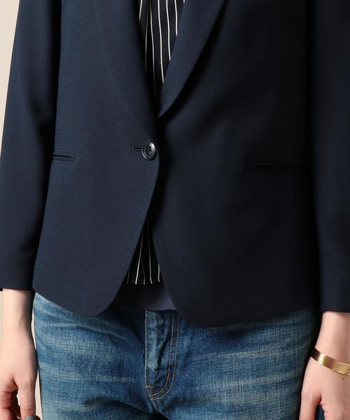 BEAUTY&YOUTH UNITED ARROWS（ビューティーアンドユースユナイテッドアローズ）の「BY ジョーゼット9分袖ジャケット ◆（テーラードジャケット・レディース・ブラック/ナチュラル/ネイビー・FREE）」の15枚目の写真