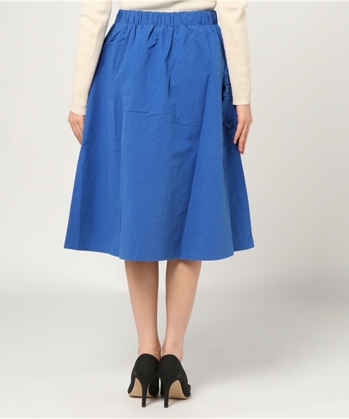 MERLOT（メルロー）の「フリルポケットフレアスカート2256（スカート・レディース・ブラック/ベージュ/ピンク/ブルー/モカ/マスタード/カーキ・FREE）」の22枚目の写真