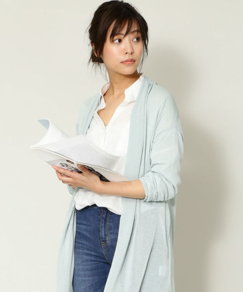 NATURAL BEAUTY BASIC（ナチュラルビューティーベーシック）の「【JJ 5月号掲載】綿モダールシルクシャツ（シャツ/ブラウス・レディース・ホワイト系その他/ダークネイビー/ピンク系その他・SMALL/MEDIUM）」の14枚目の写真