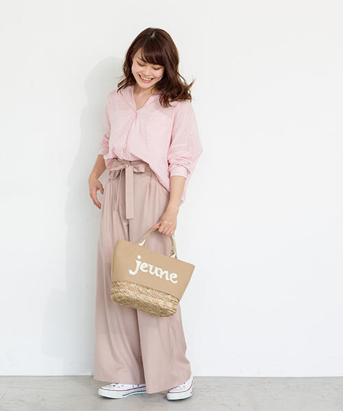 NATURAL BEAUTY BASIC（ナチュラルビューティーベーシック）の「【JJ 5月号掲載】綿モダールシルクシャツ（シャツ/ブラウス・レディース・ホワイト系その他/ダークネイビー/ピンク系その他・SMALL/MEDIUM）」の15枚目の写真