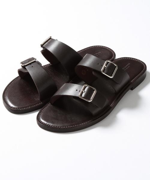 BEAUTY&YOUTH UNITED ARROWS(ビューティーアンドユースユナイテッドアローズ)の「BY ダブルストラップ サンダル ◆(サンダル・メンズ・ブラック/ブラウン/ダークブラウン/ワインレッド・8/7/10/9)」の1枚目の写真