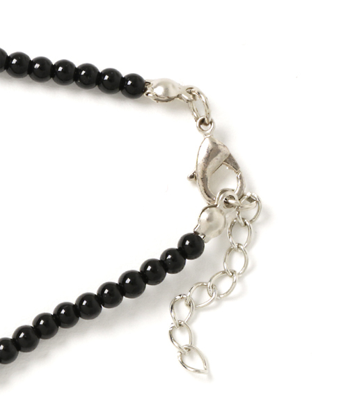 チャイハネ（チャイハネ）の「【チャイハネ】深海ブルー ほたる玉ドロップビーズネックレス チョーカー（ネックレス・メンズ・ブラック/ターコイズブルー・FREE）」の4枚目の写真