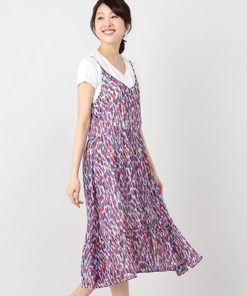 Simplicite シンプリシテェ の Simplicite ヨウリュウキカプリント キャミワンピース 手洗い可 ワンピース Wear Simplicite シンプリシテェ の Simplicite ヨウリュウキカプリント キャミワンピース 手洗い可 ワンピース Wear