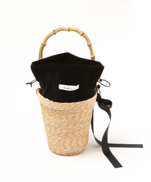 Bilitis dix-sept ans（ビリティスディセッタン）の「Bilitis バンブーハンドルかごBAG（かごバッグ・レディース・ブラック/ナチュラル・FREE）」の3枚目の写真