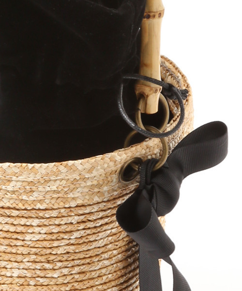 Bilitis dix-sept ans（ビリティスディセッタン）の「Bilitis バンブーハンドルかごBAG（かごバッグ・レディース・ブラック/ナチュラル・FREE）」の4枚目の写真
