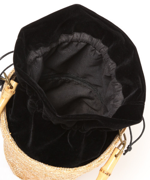 Bilitis dix-sept ans（ビリティスディセッタン）の「Bilitis バンブーハンドルかごBAG（かごバッグ・レディース・ブラック/ナチュラル・FREE）」の5枚目の写真