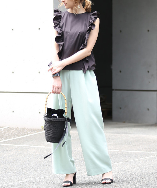 Bilitis dix-sept ans（ビリティスディセッタン）の「Bilitis バンブーハンドルかごBAG（かごバッグ・レディース・ブラック/ナチュラル・FREE）」の7枚目の写真