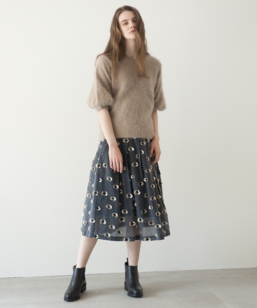 Banner Barrett(バナーバレット)の「STAR CUT JACQURD SKIRT(スカート・レディース・グリーン/ブラック・38)」の2枚目の写真