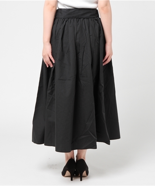 LBC(エルビーシー)の「ベルトセットギャザーロングスカート (スカート・レディース・ネイビー/ダークグリーン/ライトブラウン・MEDIUM)」の6枚目の写真