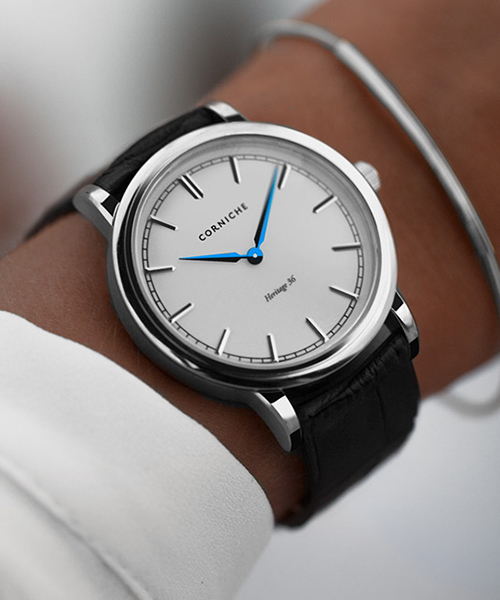 CORNICHE(コーニッシュ)の「「CORNICHE/コーニッシュ」Heritage ヘリテージ 36mm(アナログ腕時計・レディース・ブラック/ホワイト×ブラック/ホワイト系その他/グレー/グレー系その他・FREE)」の2枚目の写真