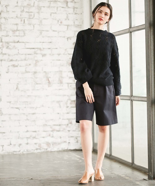 A part by（アパートバイ）の「CPチノショーツ　784622（チノパンツ・レディース・ネイビー/ベージュ・LARGE/MEDIUM）」の14枚目の写真