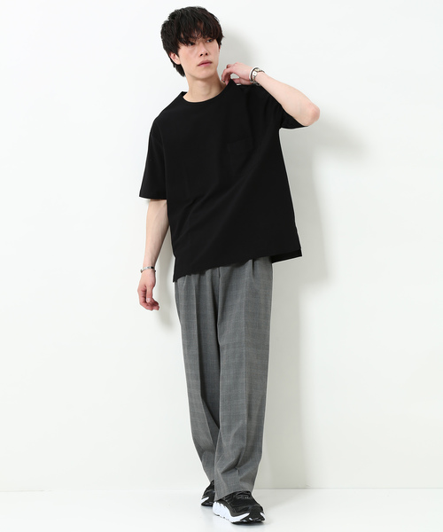 ADAM ET ROPE'（アダムエロペ）の「ADDICT コットン梨地Tシャツ（Tシャツ/カットソー・メンズ・ブラック/グレー/ブルー系その他4・M/L）」の7枚目の写真