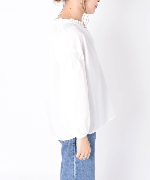 SHIPS（シップス）の「ギャザーブラウス◇（シャツ/ブラウス・レディース・ライトホワイト/ベージュ/ラベンダー・ONE SIZE）」の12枚目の写真