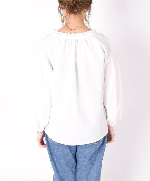 SHIPS（シップス）の「ギャザーブラウス◇（シャツ/ブラウス・レディース・ライトホワイト/ベージュ/ラベンダー・ONE SIZE）」の13枚目の写真