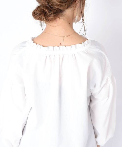 SHIPS（シップス）の「ギャザーブラウス◇（シャツ/ブラウス・レディース・ライトホワイト/ベージュ/ラベンダー・ONE SIZE）」の16枚目の写真