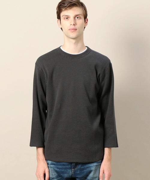 BEAUTY&YOUTH UNITED ARROWS（ビューティーアンドユースユナイテッドアローズ）の「BY サーマル クォータースリーブ カットソー ◆（Tシャツ/カットソー・メンズ・オフホワイト/ダークグレー/マスタード・SMALL/MEDIUM/LARGE/X-LARGE）」の9枚目の写真