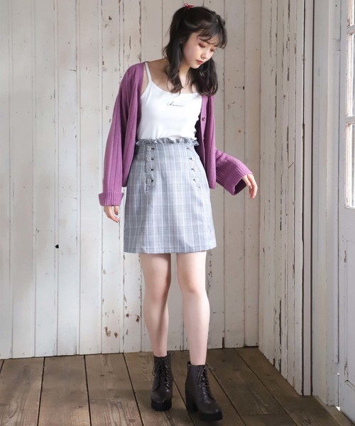 one after another NICE CLAUP（ワンアフターアナザーナイスクラップ）の「カシミアタッチニットカーディガン（カーディガン/ボレロ・レディース・アイボリー/グリーン系その他/ラベンダー/イエロー/ピンク・FREE）」の19枚目の写真