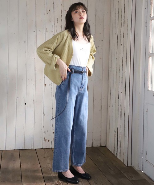 one after another NICE CLAUP（ワンアフターアナザーナイスクラップ）の「カシミアタッチニットカーディガン（カーディガン/ボレロ・レディース・アイボリー/グリーン系その他/ラベンダー/イエロー/ピンク・FREE）」の20枚目の写真