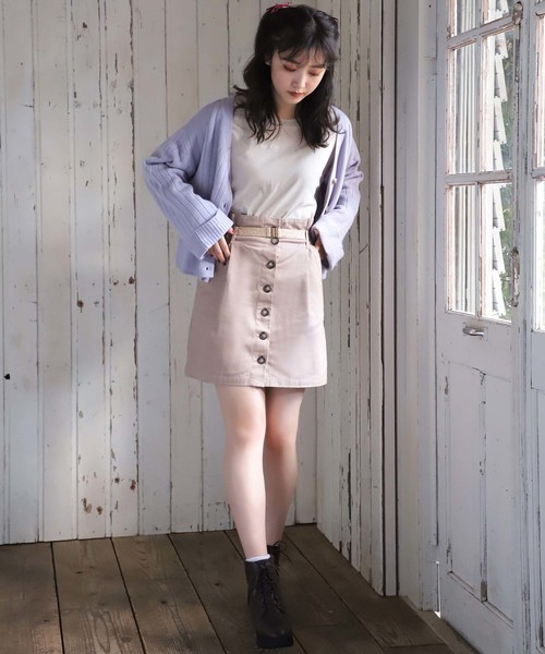 one after another NICE CLAUP（ワンアフターアナザーナイスクラップ）の「カシミアタッチニットカーディガン（カーディガン/ボレロ・レディース・アイボリー/グリーン系その他/ラベンダー/イエロー/ピンク・FREE）」の16枚目の写真