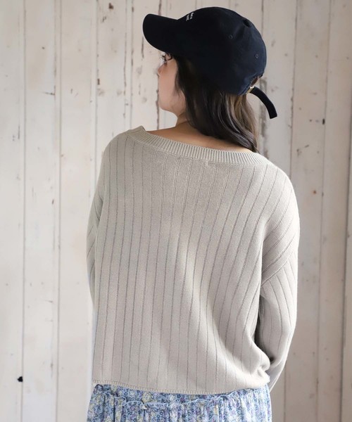 one after another NICE CLAUP（ワンアフターアナザーナイスクラップ）の「カシミアタッチニットカーディガン（カーディガン/ボレロ・レディース・アイボリー/グリーン系その他/ラベンダー/イエロー/ピンク・FREE）」の12枚目の写真