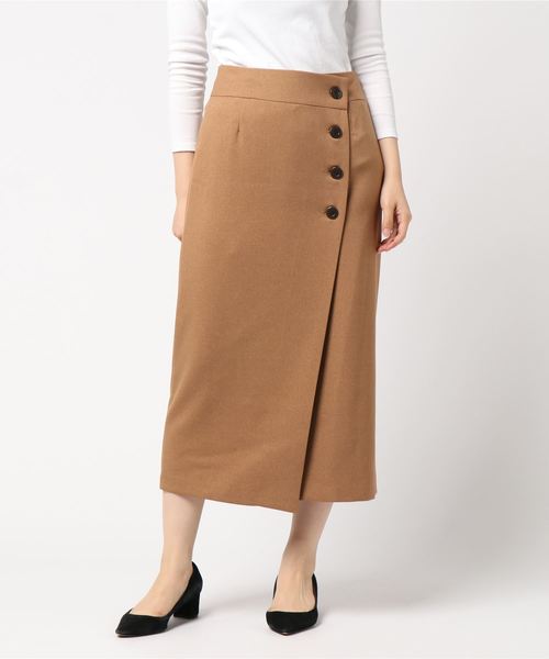 TRUDEA(トルディア)の「ロングタイトスカート(スカート・レディース・ネイビー/イエロー/キャメル/オレンジ/モカ・MEDIUM/LARGE/SMALL)」の9枚目の写真