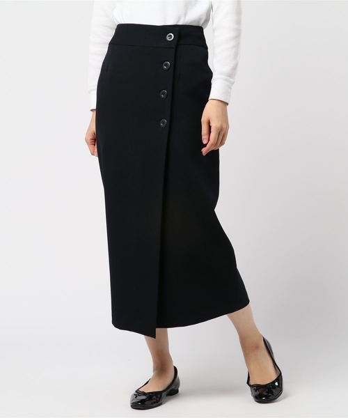 TRUDEA(トルディア)の「ロングタイトスカート(スカート・レディース・ネイビー/イエロー/キャメル/オレンジ/モカ・MEDIUM/LARGE/SMALL)」の2枚目の写真