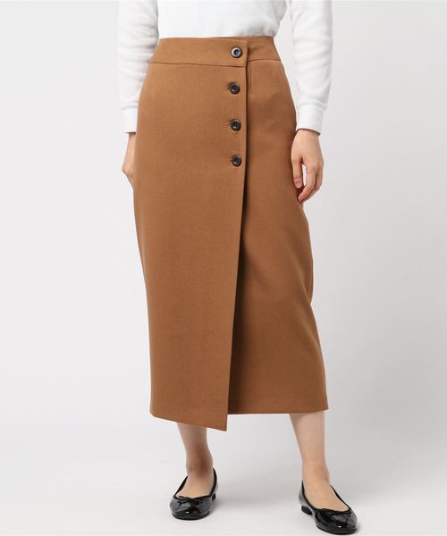 TRUDEA(トルディア)の「ロングタイトスカート(スカート・レディース・ネイビー/イエロー/キャメル/オレンジ/モカ・MEDIUM/LARGE/SMALL)」の10枚目の写真