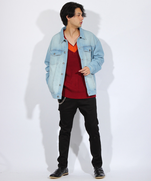 ８(eight)（エイト）の「ビッグ Ｇジャン デニムジャケット（デニムジャケット・メンズ・インディゴブルー/ケミカルウォッシュ/ブルー系その他・MEDIUM/LARGE）」の7枚目の写真