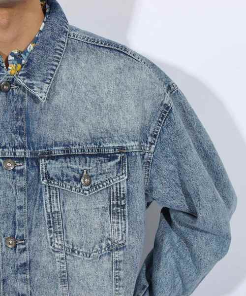 ８(eight)（エイト）の「ビッグ Ｇジャン デニムジャケット（デニムジャケット・メンズ・インディゴブルー/ケミカルウォッシュ/ブルー系その他・MEDIUM/LARGE）」の15枚目の写真