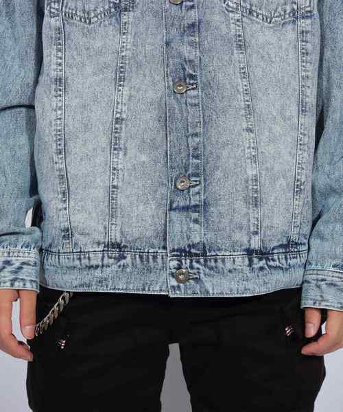 ８(eight)（エイト）の「ビッグ Ｇジャン デニムジャケット（デニムジャケット・メンズ・インディゴブルー/ケミカルウォッシュ/ブルー系その他・MEDIUM/LARGE）」の21枚目の写真