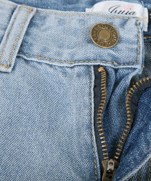 Julia Boutique(ジュリアブティック)の「ヴィンテージ風ダメージデニムショートパンツ・クラッシュデニム/17467(デニムパンツ・レディース・ネイビー/ブルー・S/M/L)」の12枚目の写真