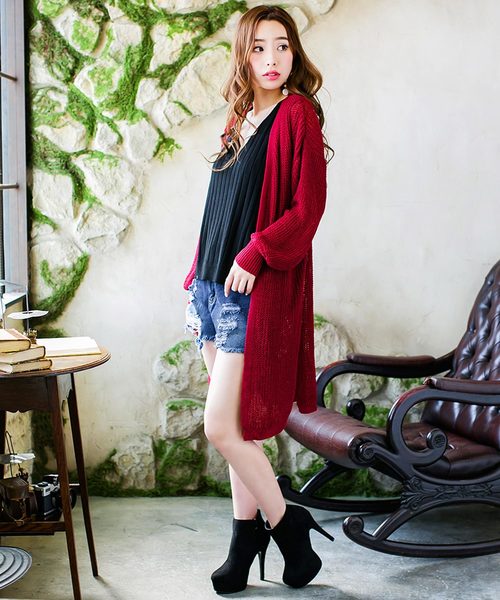 Julia Boutique(ジュリアブティック)の「ヴィンテージ風ダメージデニムショートパンツ・クラッシュデニム/17467(デニムパンツ・レディース・ネイビー/ブルー・S/M/L)」の20枚目の写真